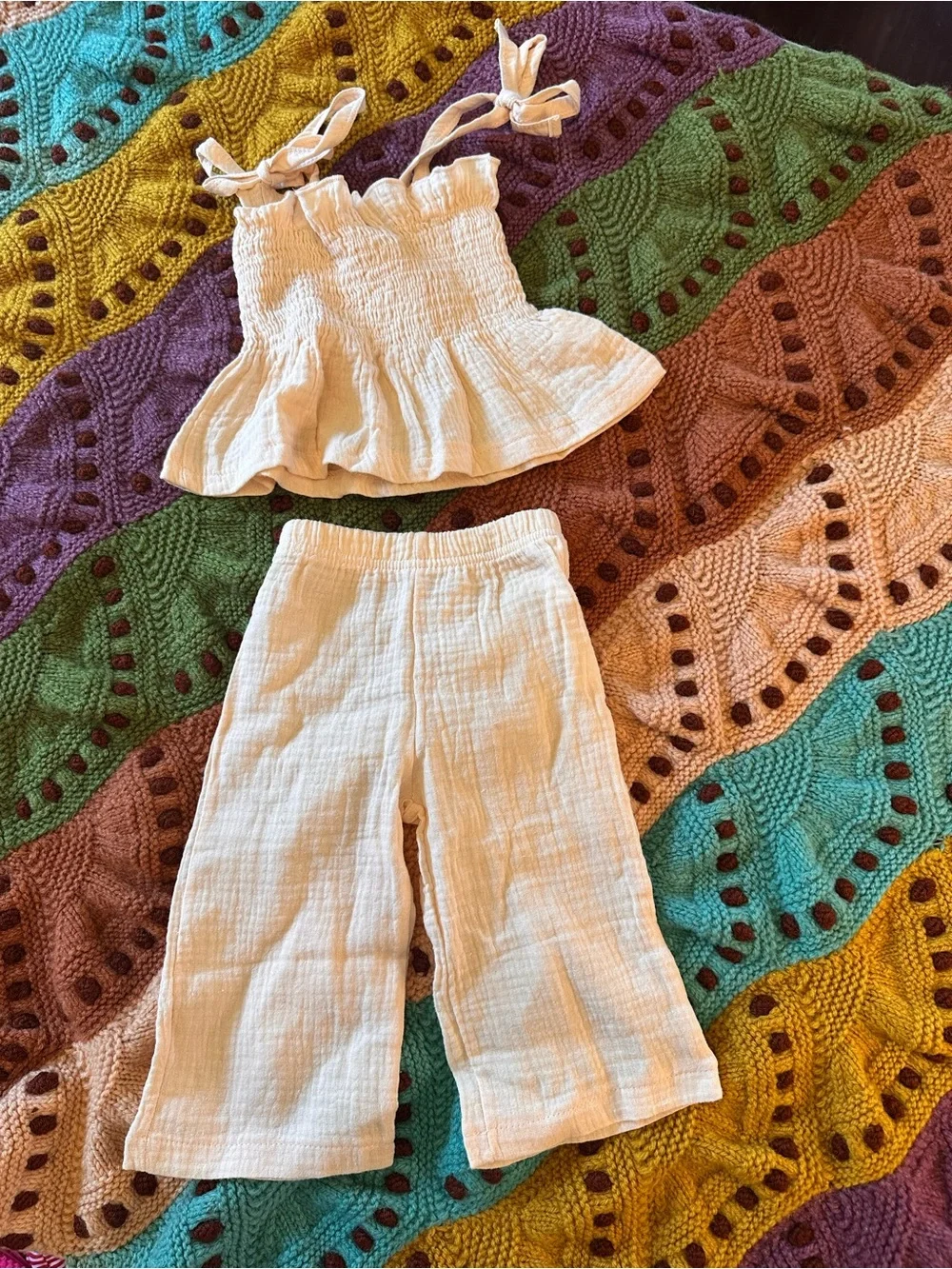 Ruffle Smocked Tank & Pants Set